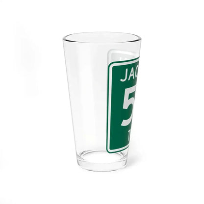Jackson Township Route 58 Coshocton County Ohio (Ohio) (Road Sign) Pint Glass 16oz - Go Mug Yourself