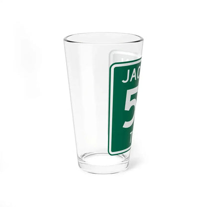 Jackson Township Route 58 Coshocton County Ohio (Ohio) (Road Sign) Pint Glss 16oz - Go Mug Yourself