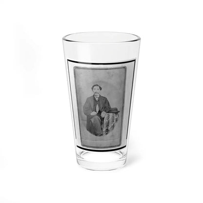 Jacob Labinsky (Lawinsky, Levinsky), Union Private In The 32nd Indiana Regiment, Full-Length Portrait, Seated, Facing Front (U.S. Civil War) Pint Glass 16oz-16oz-Go Mug Yourself