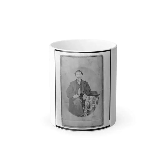 Jacob Labinsky (Lawinsky, Levinsky), Union Private in the 32Nd Indiana Regiment, Full-Length Portrait, Seated, Facing Front (U.S. Civil War) Color Changing Coffee Mug 11oz Default Title 11oz - Go Mug Yourself