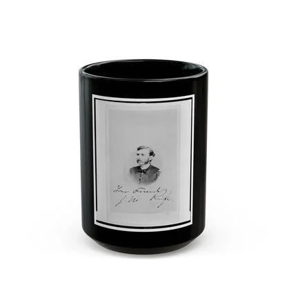 Jacob M. Rife, Captain, 7th West Virginia Cavalry, Head-And-Shoulders Portrait, Wearing Uniform, Facing Left (U.S. Civil War) Black Coffee Mug 15oz - Go Mug Yourself