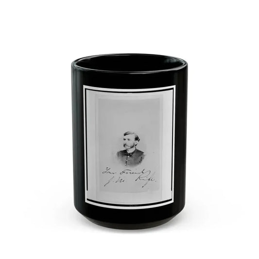 Jacob M. Rife, Captain, 7th West Virginia Cavalry, Head-And-Shoulders Portrait, Wearing Uniform, Facing Left (U.S. Civil War) Black Coffee Mug 15oz - Go Mug Yourself