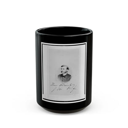 Jacob M. Rife, Captain, 7th West Virginia Cavalry, Head-And-Shoulders Portrait, Wearing Uniform, Facing Left (U.S. Civil War) Black Coffee Mug-15oz-Go Mug Yourself