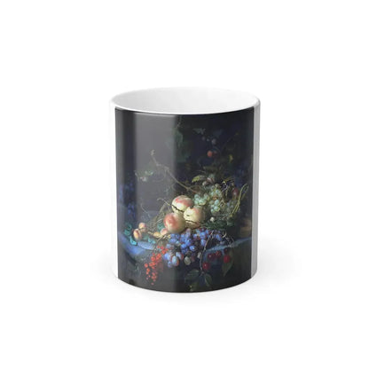 Jacob van Walscapelle (1644-1727) Stilleven met vruchten - oil on canvas - Color Changing Mug 11oz 11oz - Go Mug Yourself