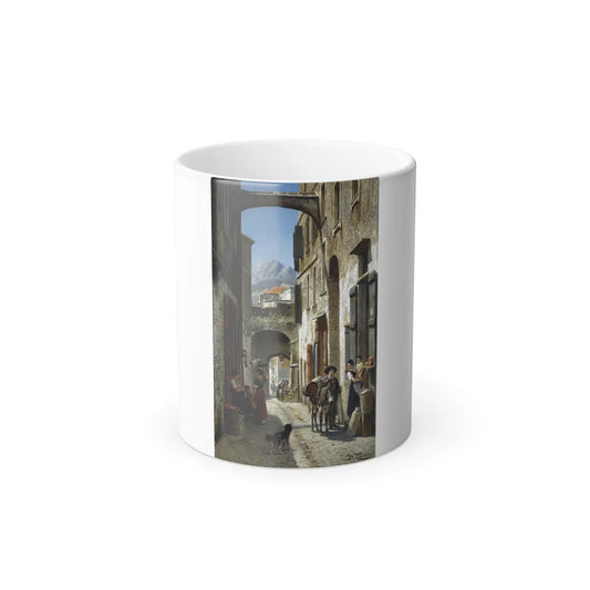 Jacques Francois Carabain (1834-1933) La Via Dritta a Bordighera - Oil on Canvas 1882 - Color Changing Mug 11oz 11oz - Go Mug Yourself