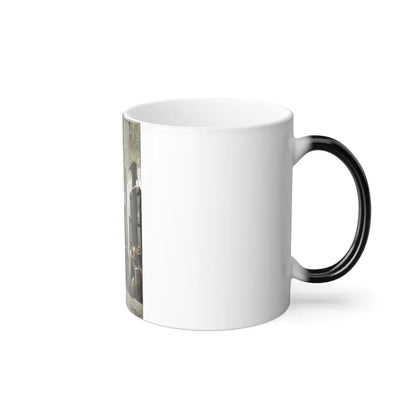 Jacques Francois Carabain (1834-1933) La Via Dritta a Bordighera - Oil on Canvas 1882 - Color Changing Mug 11oz - Go Mug Yourself
