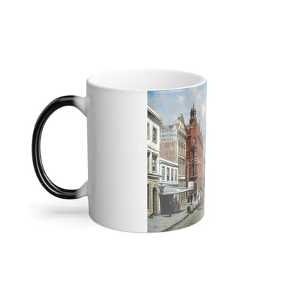 Jacques Francois Carabain (1834-1933) Queen Street, Auckland, New Zealand - Oil on canvas 1889 - Color Changing Mug 11oz - Go Mug Yourself