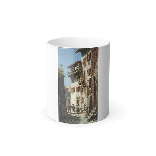 Jacques Francois Carabain (1834-1933) Via Marocconi Riva, near Lake Debeuzano, Austria - Oil on Panel 1883 - Color Changing Mug 11oz 11oz - Go Mug Yourself
