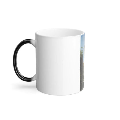 Jacques Francois Carabain (1834-1933) Via Marocconi Riva, near Lake Debeuzano, Austria - Oil on Panel 1883 - Color Changing Mug 11oz - Go Mug Yourself