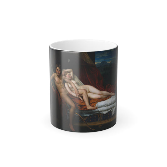 Jacques-Louis David (1748-1825) Cupid and Psyche - Oil on Canvas 1817 - Color Changing Mug 11oz-11oz-Go Mug Yourself