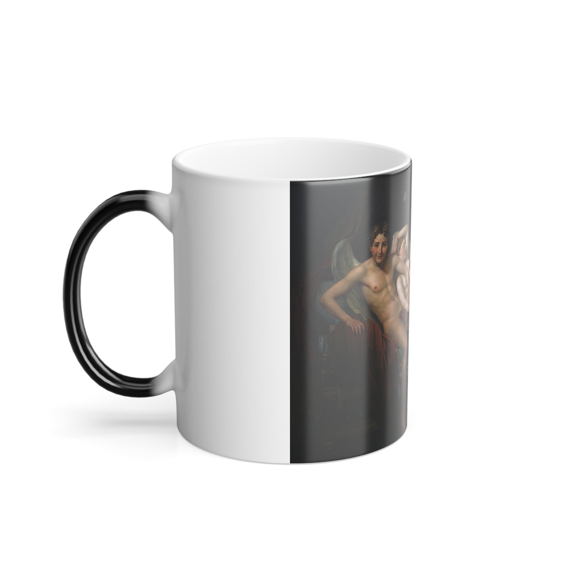 Jacques-Louis David (1748-1825) Cupid and Psyche - Oil on Canvas 1817 - Color Changing Mug 11oz-Go Mug Yourself