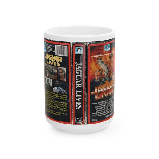 JAGUAR LIVES (VHS COVER) - White Coffee Mug 15oz - Go Mug Yourself