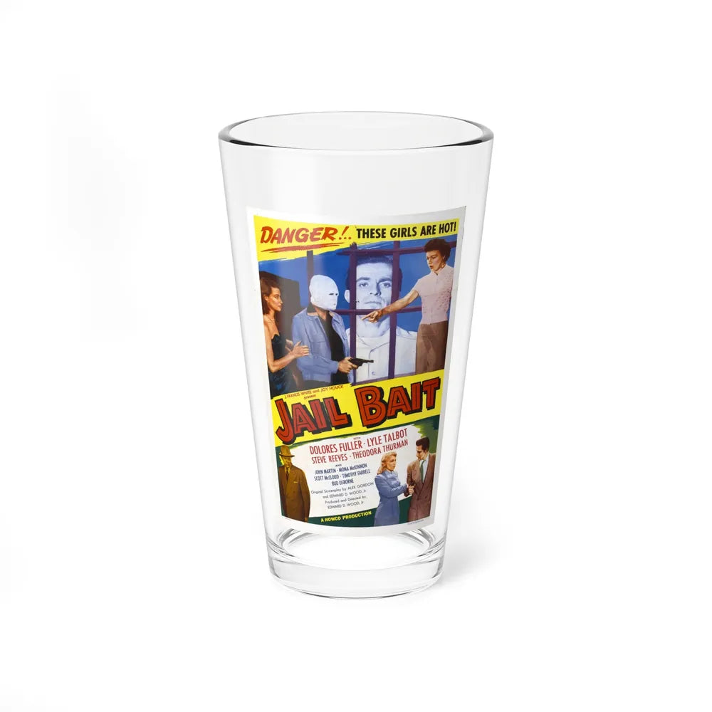 JAIL BAIT 1954 Movie Poster - Pint Glass 16oz-16oz-Go Mug Yourself