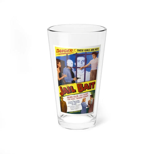 JAIL BAIT 1954 Movie Poster - Pint Glass 16oz 16oz - Go Mug Yourself