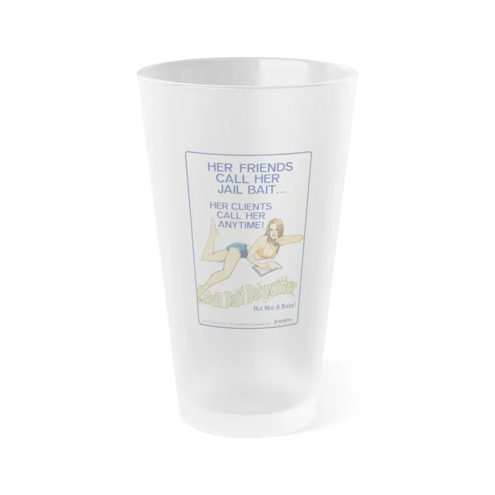 JAILBAIT BABYSITTER 1977 Movie Poster - Frosted Pint Glass 16oz-16oz-Frosted-Go Mug Yourself