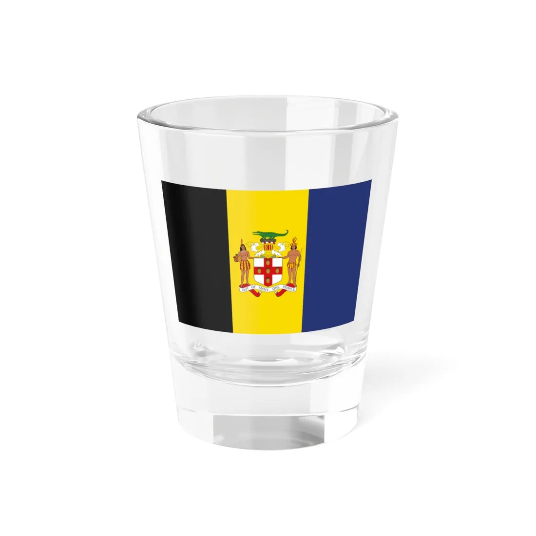 Jamaica Flag Proposal 4 1962 (Jamaica) Shot Glass 1.5oz 1.5oz - Go Mug Yourself