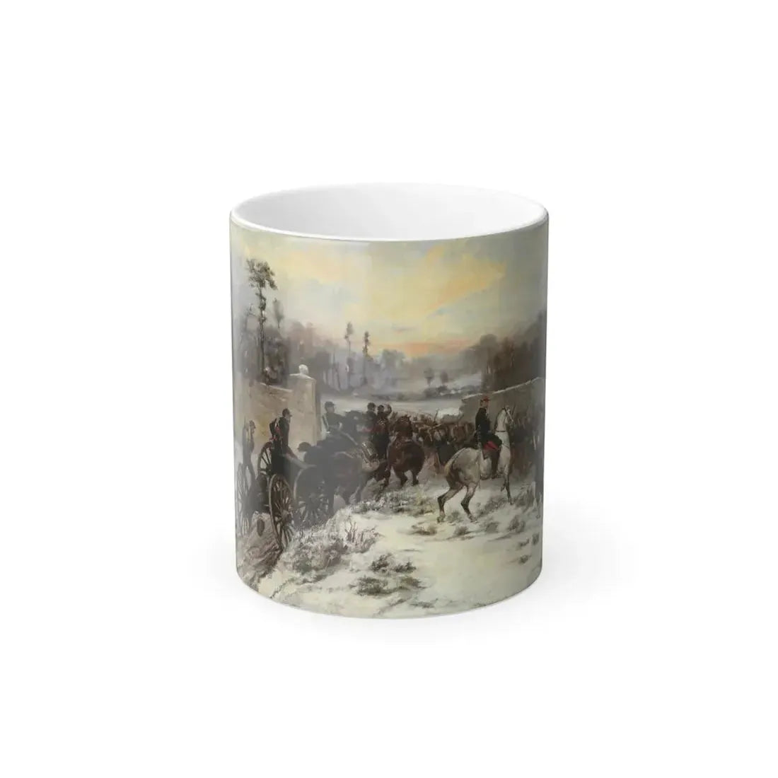 James Alexander Walker (1841-1898) Engagement near St Cloud - 1870 Oil on Canvas - Color Changing Mug 11oz 11oz - Go Mug Yourself