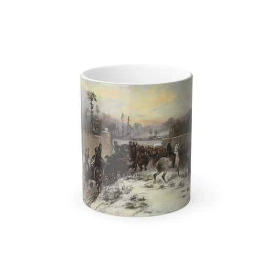 James Alexander Walker (1841-1898) Engagement near St Cloud - 1870 Oil on Canvas - Color Changing Mug 11oz 11oz - Go Mug Yourself