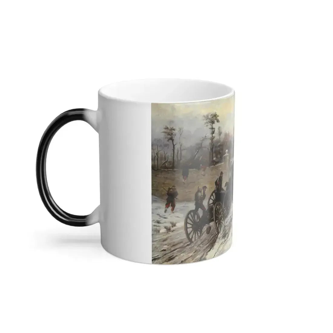 James Alexander Walker (1841-1898) Engagement near St Cloud - 1870 Oil on Canvas - Color Changing Mug 11oz - Go Mug Yourself