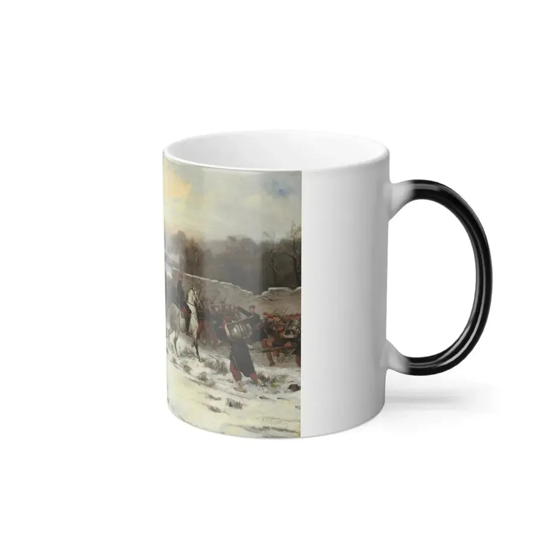 James Alexander Walker (1841-1898) Engagement near St Cloud - 1870 Oil on Canvas - Color Changing Mug 11oz - Go Mug Yourself