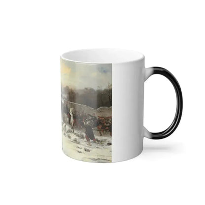James Alexander Walker (1841-1898) Engagement near St Cloud - 1870 Oil on Canvas - Color Changing Mug 11oz - Go Mug Yourself