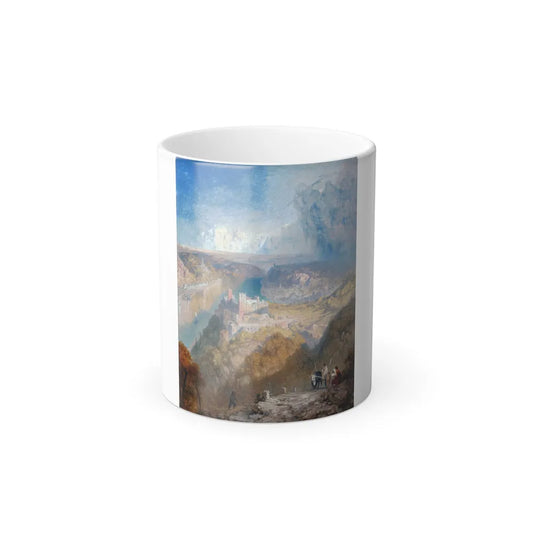 James Baker Pyne (1800-1870) The Castle of Rheinstein - Oil on Canvas 1860 - Color Changing Mug 11oz 11oz - Go Mug Yourself