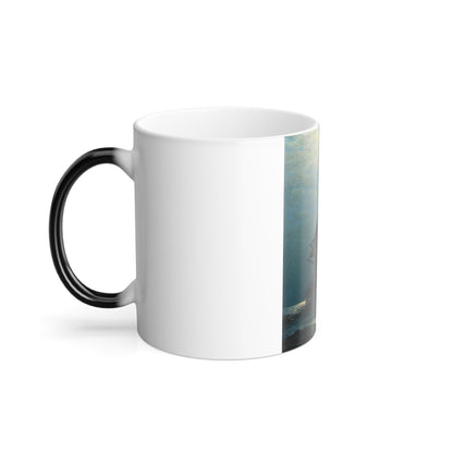 James Gale Tyler (1855-1931) Ship in the Night - Oil on Canvas - Color Changing Mug 11oz-Go Mug Yourself