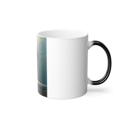 James Gale Tyler (1855-1931) Ship in the Night - Oil on Canvas - Color Changing Mug 11oz-Go Mug Yourself
