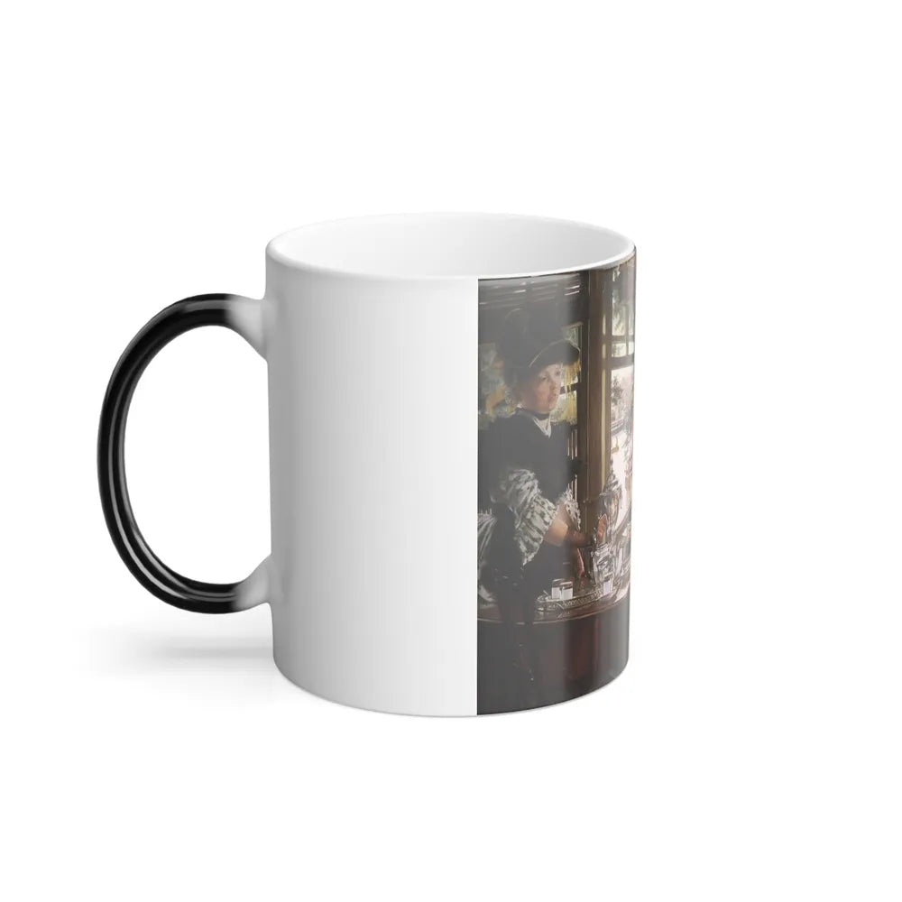 James Jacques Joseph Tissot (1836-1902) Bad News (The Parting) - oil on canvas - 1872 - Color Changing Mug 11oz - Go Mug Yourself