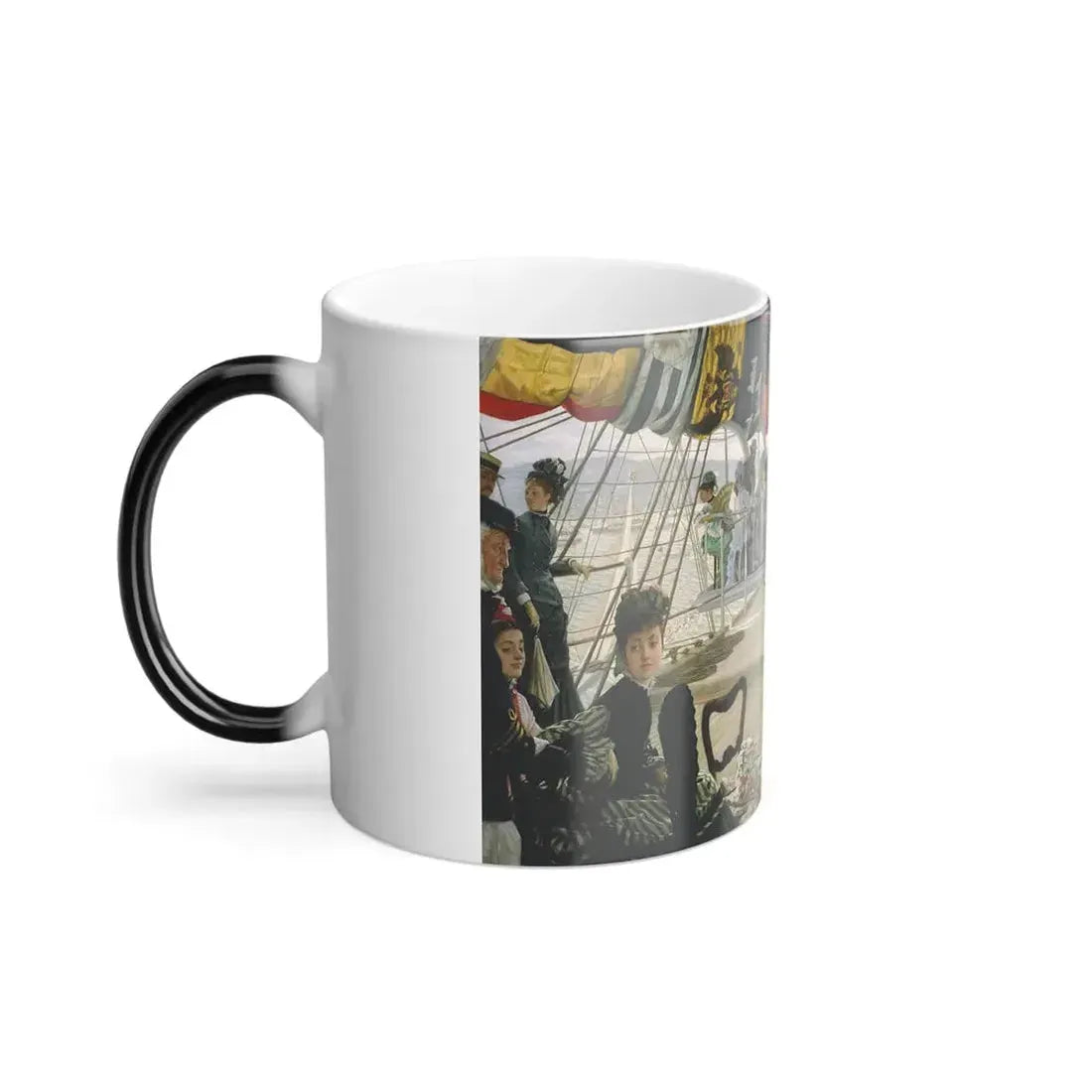 James Jacques Joseph Tissot (1836-1902) Ball on Shipboard - 1874 - Color Changing Mug 11oz - Go Mug Yourself