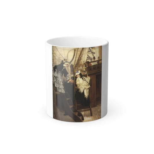 James Jacques Joseph Tissot (1836-1902) Boarding the Yacht - oil on canvas - 1873 - Color Changing Mug 11oz 11oz - Go Mug Yourself