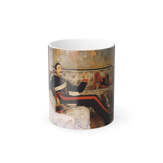 James Jacques Joseph Tissot (1836-1902) Captain Frederick Gustavus Burnaby - oil on canvas - 1870 - Color Changing Mug 11oz 11oz - Go Mug Yourself