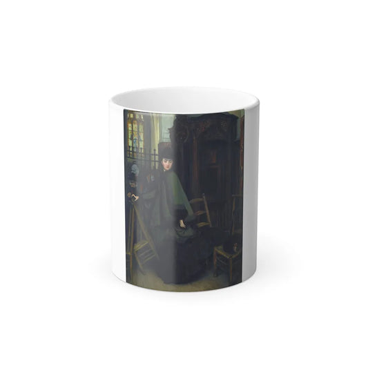 James-Jacques-Joseph Tissot (1836-1902) Dans L'Eglise (In Church) - Oil on Canvas - Color Changing Mug 11oz 11oz - Go Mug Yourself