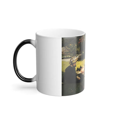 James Jacques Joseph Tissot (1836-1902) En plein soleil (In the Sunshine) - Oil on wood c1881 - Color Changing Mug 11oz - Go Mug Yourself