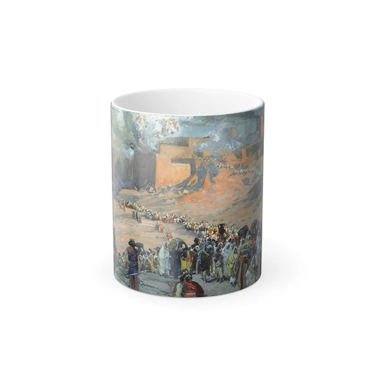 James Jacques Joseph Tissot (1836-1902)  Flight of the Prisoners, scene of the Babylonian Exile - 1886-94 - Color Changing Mug 11oz 11oz - Go Mug Yourself