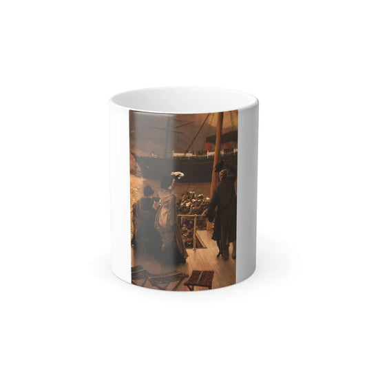James Jacques Joseph Tissot (1836-1902) Goodbye, on the Mersey - Oil on canvas - c1881 - Color Changing Mug 11oz 11oz - Go Mug Yourself
