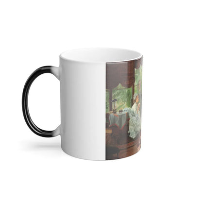 James Jacques Joseph Tissot (1836-1902) In the Conservatory - Oil on canvas - c1875-c1878 - Color Changing Mug 11oz - Go Mug Yourself
