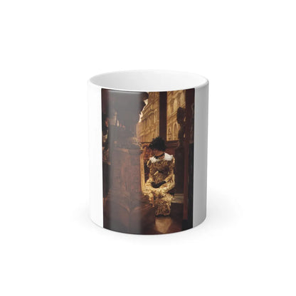 James Jacques Joseph Tissot (1836-1902) In the Louvre - Oil on canvas - 1883-1885 - Color Changing Mug 11oz 11oz - Go Mug Yourself