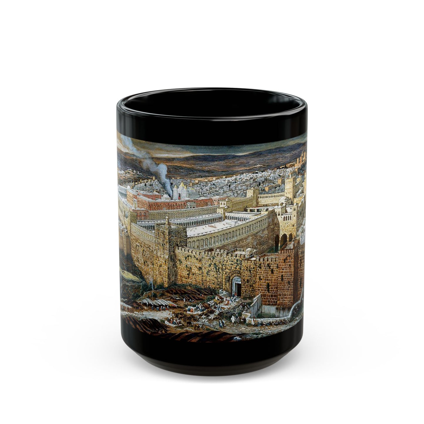 James Jacques Joseph Tissot (1836-1902) Jerusalem - Black Coffee Mug-15oz-Go Mug Yourself