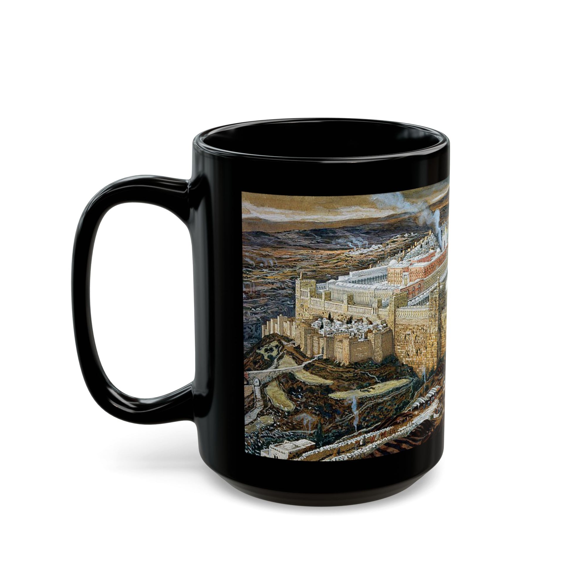 James Jacques Joseph Tissot (1836-1902) Jerusalem - Black Coffee Mug-Go Mug Yourself