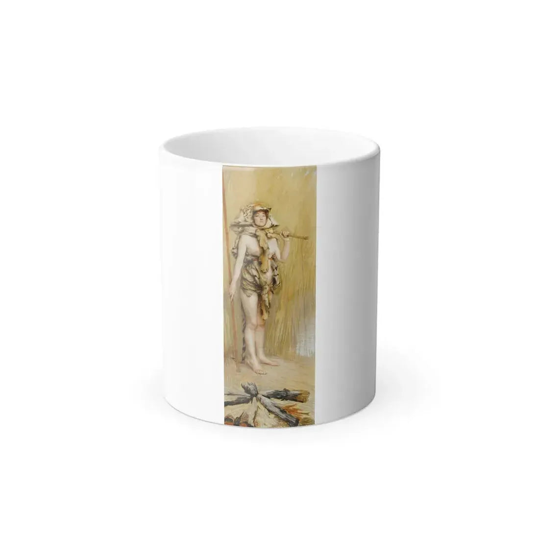 James Jacques Joseph Tissot (1836-1902) La Femme Prehistorique - Colored Chalks on Paper - Color Changing Mug 11oz 11oz - Go Mug Yourself