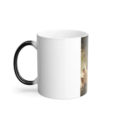 James Jacques Joseph Tissot (1836-1902) On the Thames - oil on canvas - c1874 - Color Changing Mug 11oz - Go Mug Yourself