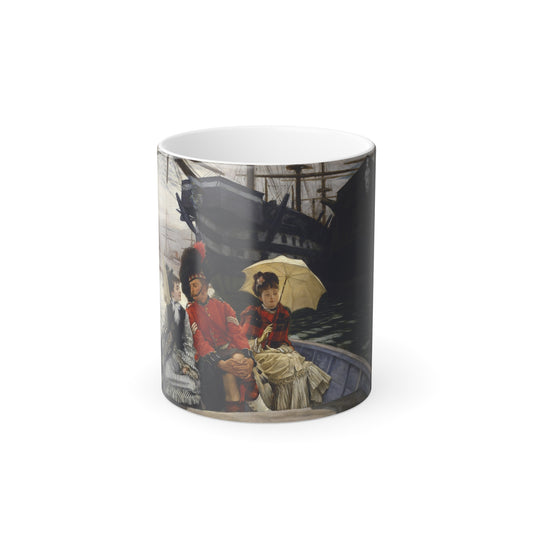 James Jacques Joseph Tissot (1836-1902) Portsmouth Dockyard - Oil on canvas - 1877 - Color Changing Mug 11oz-11oz-Go Mug Yourself