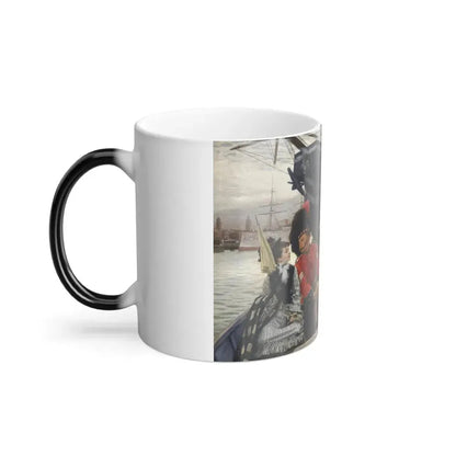 James Jacques Joseph Tissot (1836-1902) Portsmouth Dockyard - Oil on canvas - 1877 - Color Changing Mug 11oz - Go Mug Yourself