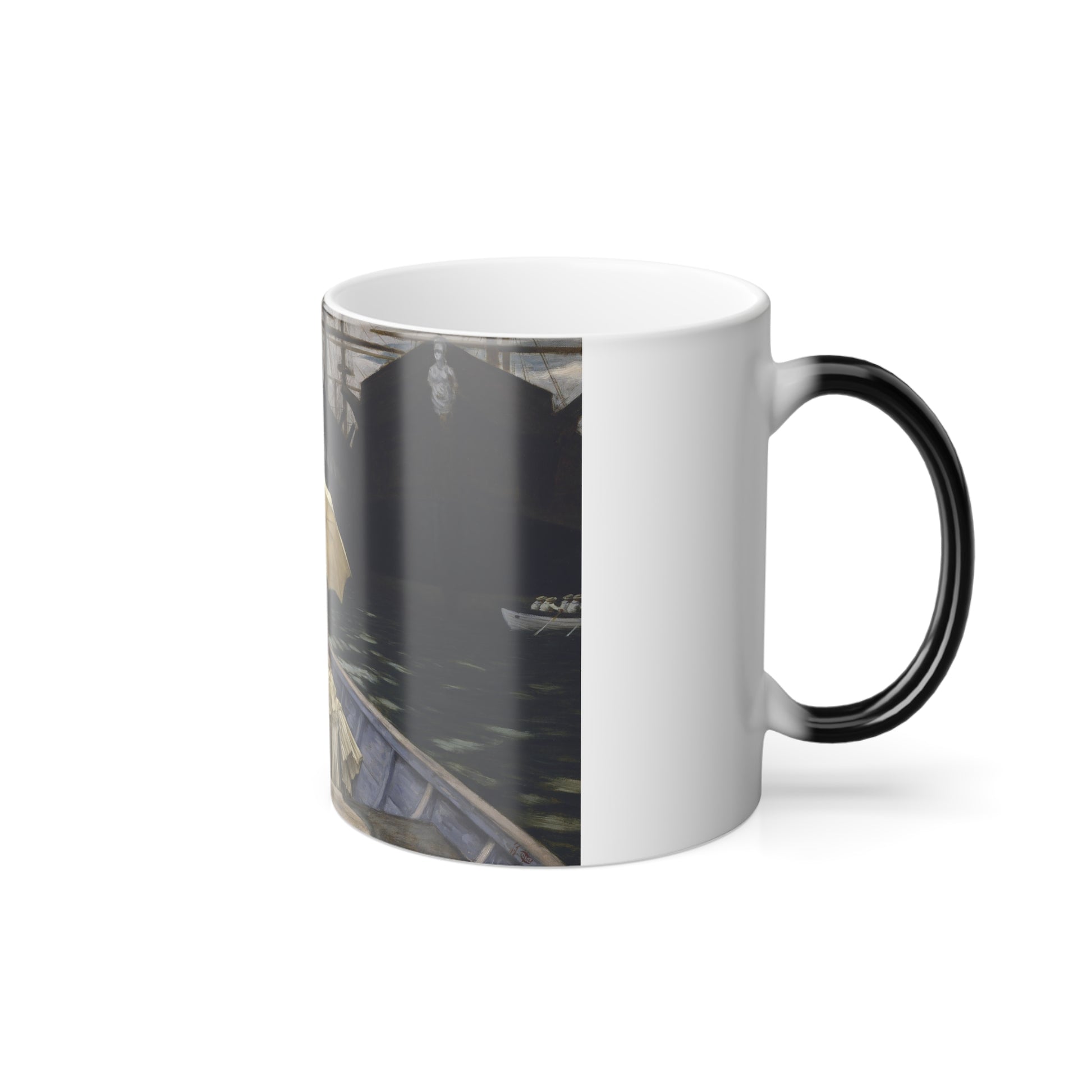 James Jacques Joseph Tissot (1836-1902) Portsmouth Dockyard - Oil on canvas - 1877 - Color Changing Mug 11oz-Go Mug Yourself