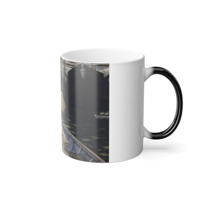 James Jacques Joseph Tissot (1836-1902) Portsmouth Dockyard - Oil on canvas - 1877 - Color Changing Mug 11oz-Go Mug Yourself