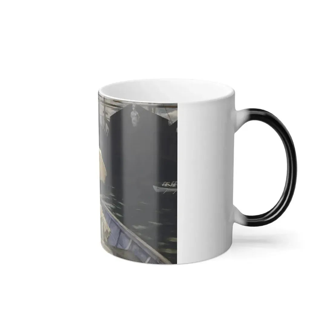 James Jacques Joseph Tissot (1836-1902) Portsmouth Dockyard - Oil on canvas - 1877 - Color Changing Mug 11oz - Go Mug Yourself