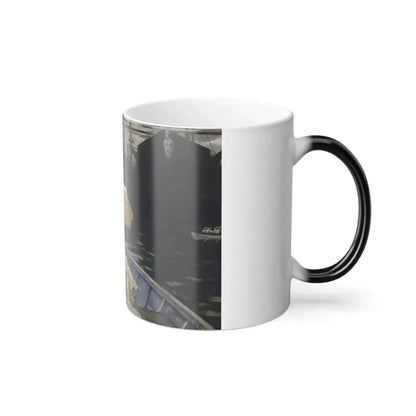 James Jacques Joseph Tissot (1836-1902) Portsmouth Dockyard - Oil on canvas - 1877 - Color Changing Mug 11oz - Go Mug Yourself