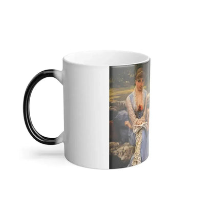 James Jacques Joseph Tissot (1836-1902) Quiet - Oil on panel - c1878-1879 - Color Changing Mug 11oz - Go Mug Yourself