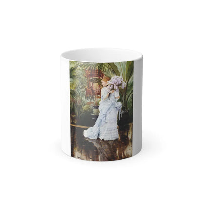 James Jacques Joseph Tissot (1836-1902) The Bunch of Violets - Oil on canvas - c1875 - Color Changing Mug 11oz 11oz - Go Mug Yourself